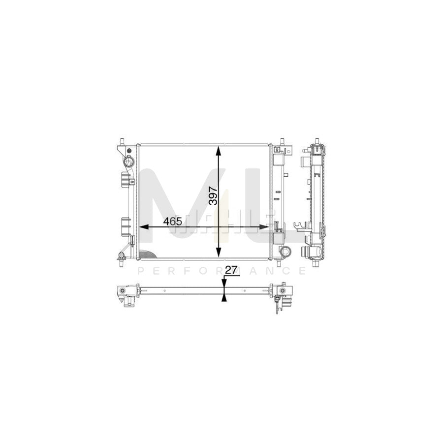 MAHLE ORIGINAL CR 1981 000P Engine radiator Brazed cooling fins, Automatic Transmission | ML Performance Car Parts