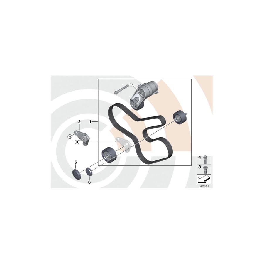 Genuine BMW 11282449731 F10 F12 F11 Set, Belts For Water Pump, Alternator VALUE LINE (Inc. 535i & 640i) | ML Performance UK Car Parts