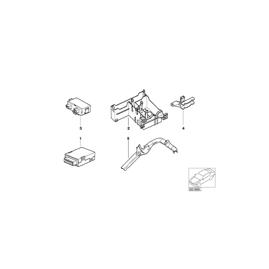 Genuine BMW 61358364913 E34 Bracket F Transmitter Receiver Module (Inc. 525td, 518i & M5 3.8) | ML Performance UK Car Parts
