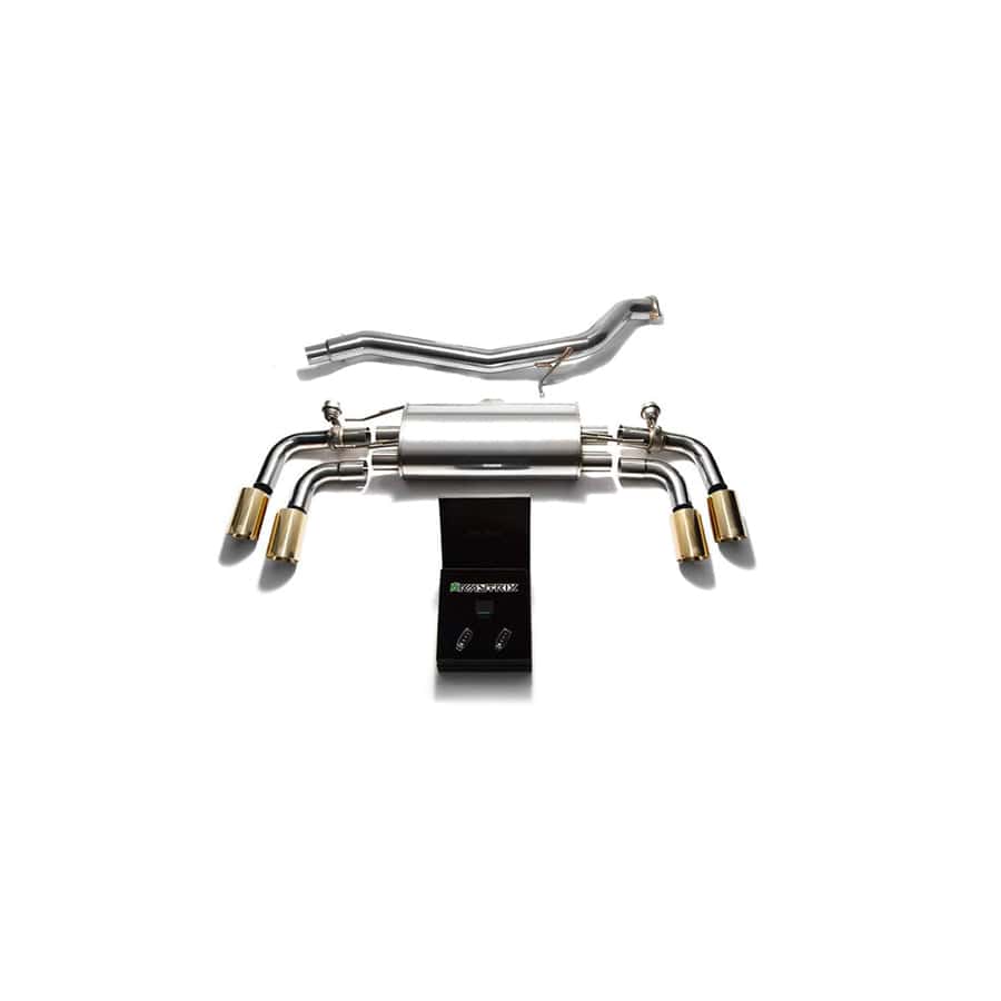 Armytrix AU8JS-QS11G Valvetronic Exhaust System Audi TT | TTS Quattro MK2 8J 2007-2014 with Quad Gold 3.5" | ML Performance UK UK Car Parts