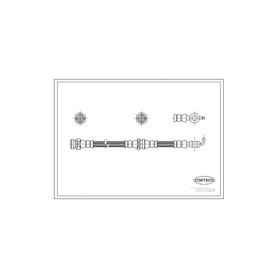 Corteco 19033024 Brake Hose For Mitsubishi Carisma | ML Performance UK