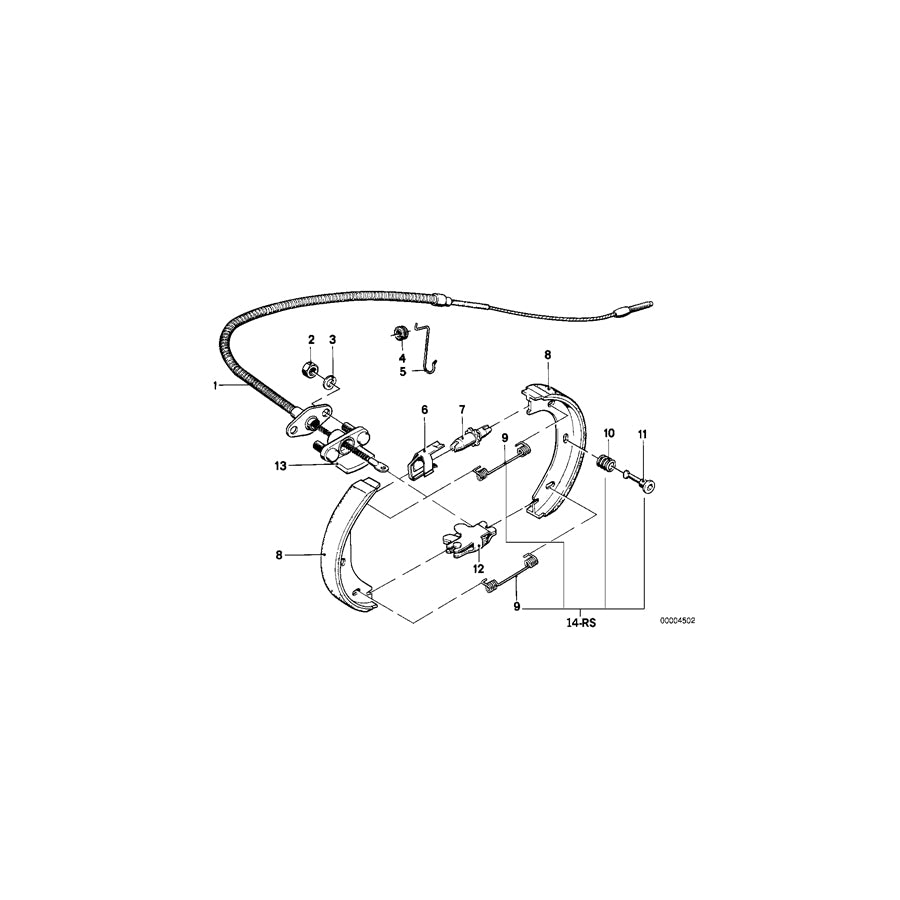 Genuine BMW 34411100554 E12 E24 Clip (Inc. 325ix, 528 & 3.3L) | ML Performance UK Car Parts