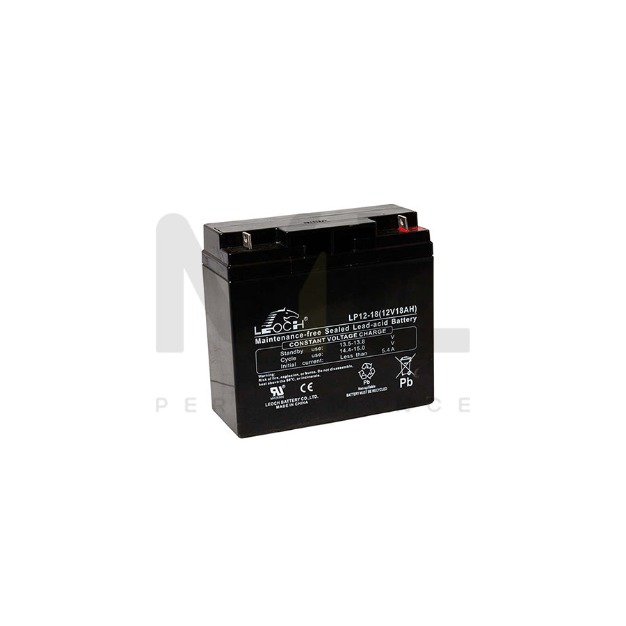 Leoch VRLA Sealed Battery 12V 18Ah (Spade) | ML Performance UK Car Parts
