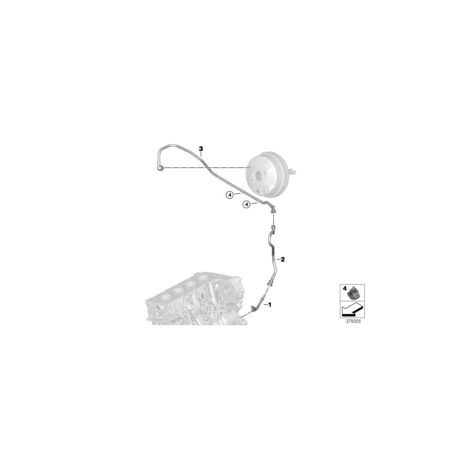 Genuine BMW 11668572036 F25 F26 Vacuum Pipe (Inc. X3 18d, X4 20dX & X3 20dX) | ML Performance UK Car Parts