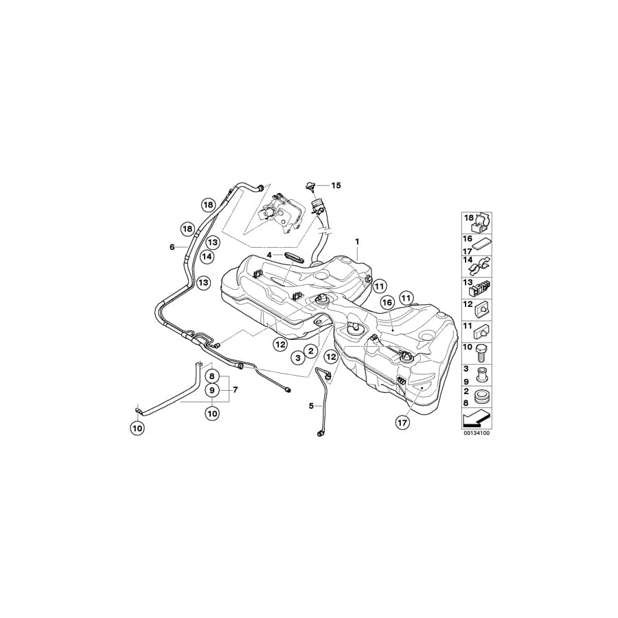 Genuine BMW 16136760798 E60 E61 Vent Pipes (Inc. 525i, 545i & M5) | ML Performance UK Car Parts