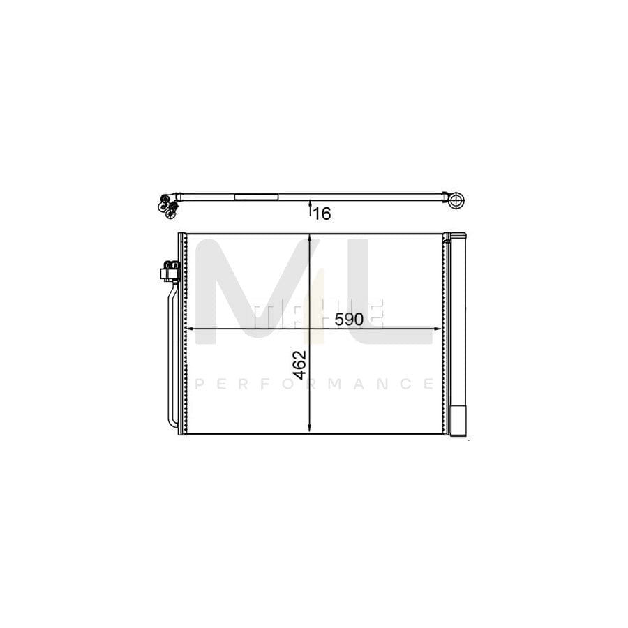 MAHLE ORIGINAL AC 405 000S Air conditioning condenser with dryer | ML Performance Car Parts