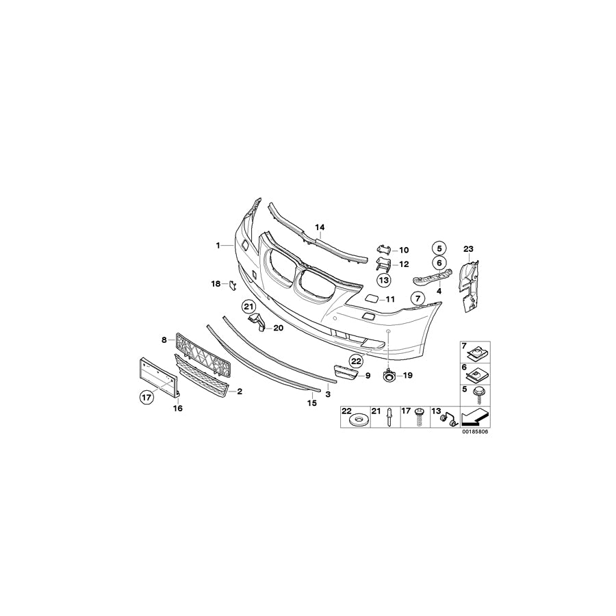 Genuine BMW 51117178100 E60 E61 Cover, Air Duct, Brake Right (Inc. 535xi, 528i & 550i) | ML Performance UK