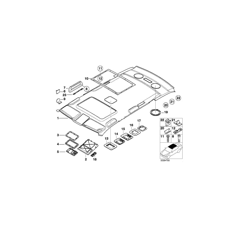 Genuine BMW 51168246453 E39 Grab Handle Pad, Rear Left - Its (Inc. 525tds, 530i & 520i) | ML Performance UK Car Parts