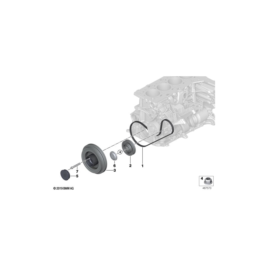 Genuine BMW 11237934465 G20 G01 G11 Vibration Damper 3PK (Inc. 740LeX, 330e & 740e) | ML Performance UK Car Parts