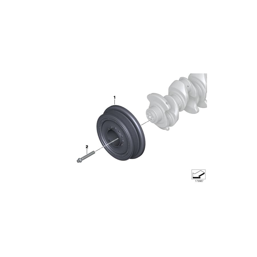 Genuine BMW 11238584913 F46 F55 Vibration Damper (Inc. 214d, One D & 114d) | ML Performance UK Car Parts