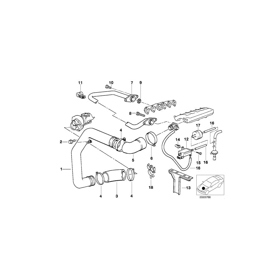 Genuine BMW 11712244537 E36 E34 Clamp (Inc. 525tds, 325tds & 525td) | ML Performance UK Car Parts