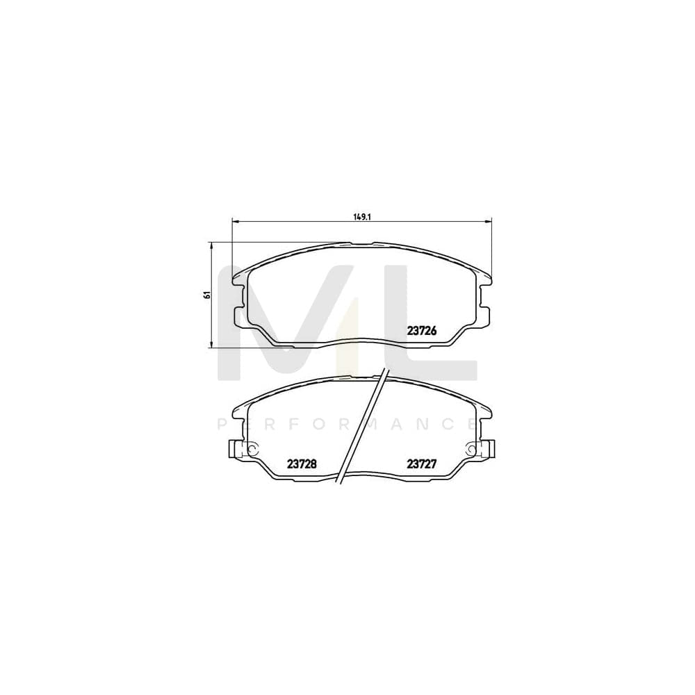 Brembo P 30 028 Brake Pad Set With Acoustic Wear Warning | ML Performance Car Parts
