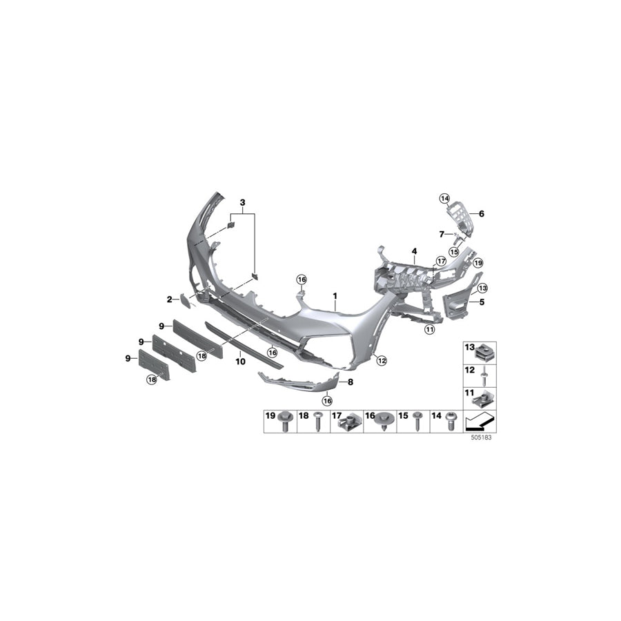 Genuine BMW 51117446169 G06 Support, Fog Lamp Left (Inc. X6 40i, X6 30iX & X6 40iX) | ML Performance UK