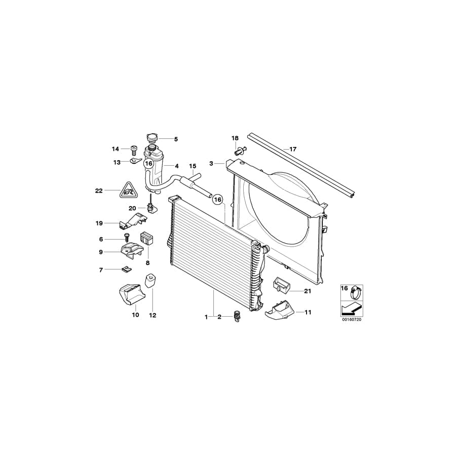 Genuine BMW 17111436381 E39 E38 Expansion Tank (Inc. 528i, 525i & 530i) | ML Performance UK Car Parts