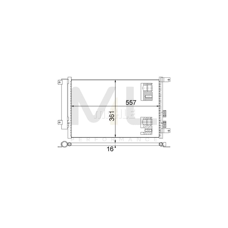 MAHLE ORIGINAL AC 809 000S Air conditioning condenser with dryer | ML Performance Car Parts