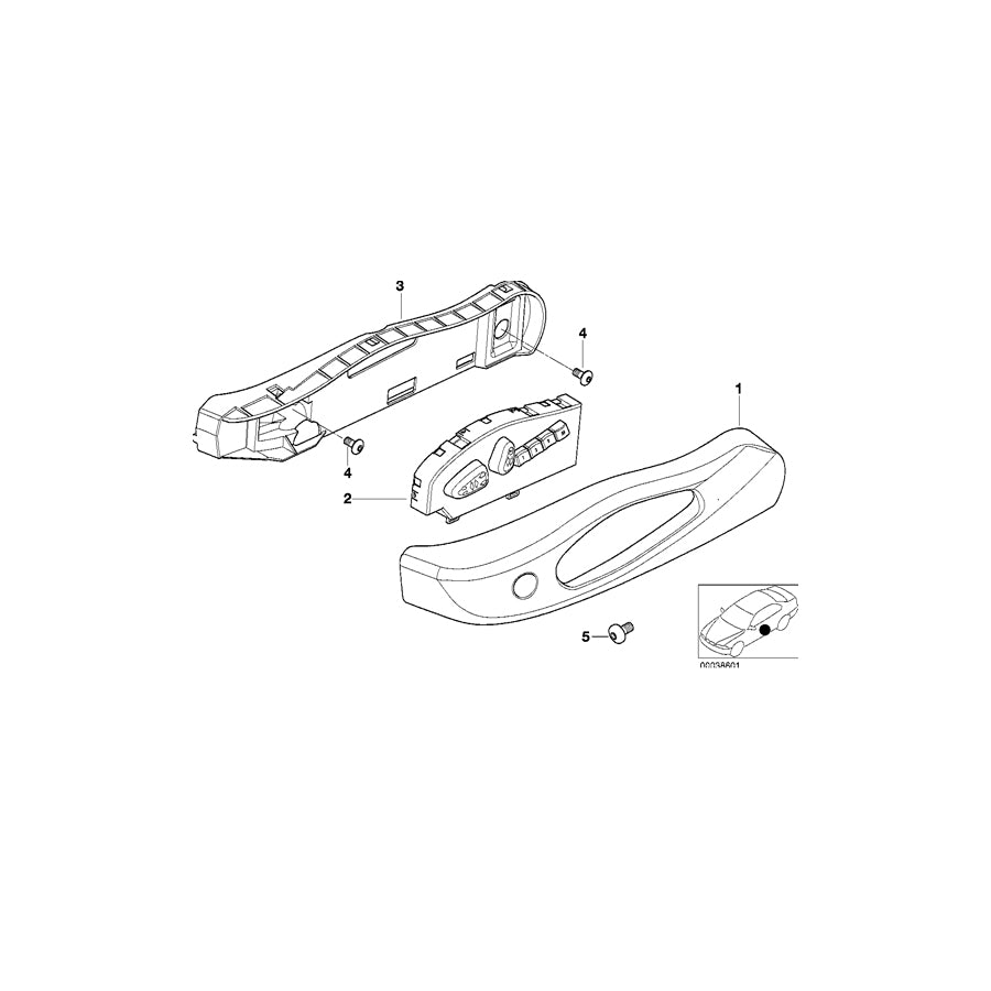 Genuine BMW 52108255384 E64 E46 Actuation Unit Right (Inc. 650i, 320Ci & 645Ci) | ML Performance UK