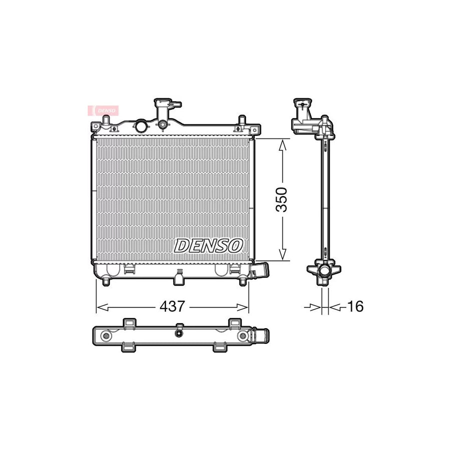 Denso DRM41009 Drm41009 Engine Radiator For Hyundai I10 I (Pa) | ML Performance UK