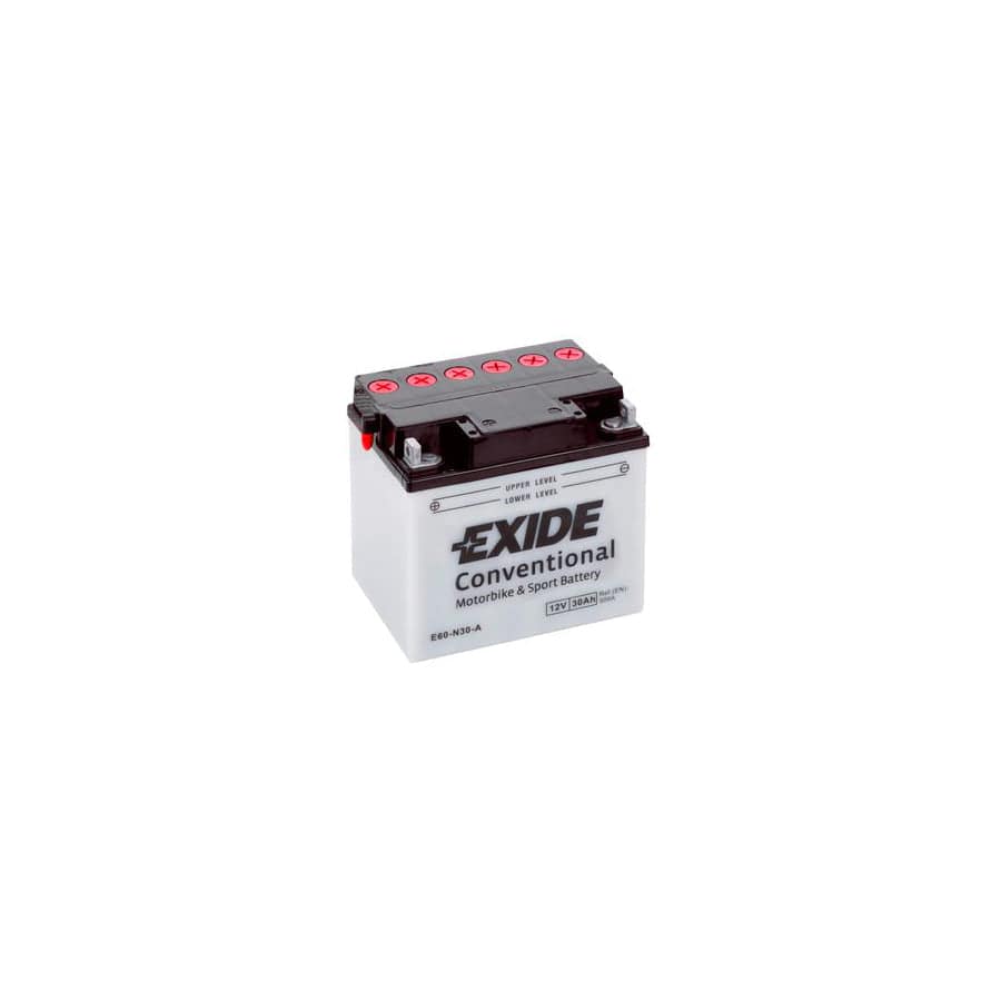 Exide E60-N30-A 12V Conventional Motorcycle Battery | ML Performance UK Car Parts