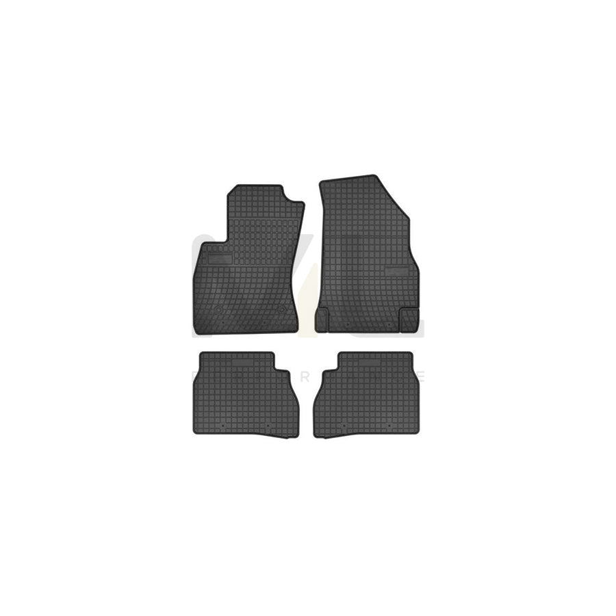 FROGUM Tailored 0910 Floor mat set for FIAT DOBLO Elastomer, Front and Rear, Quantity: 4, Black | ML Performance Car Parts