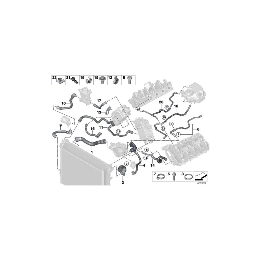 Genuine BMW 17127933659 G12 G11 G14 Hose, Radiator (Inc. 750iX, M550iX & M850iX) | ML Performance UK Car Parts