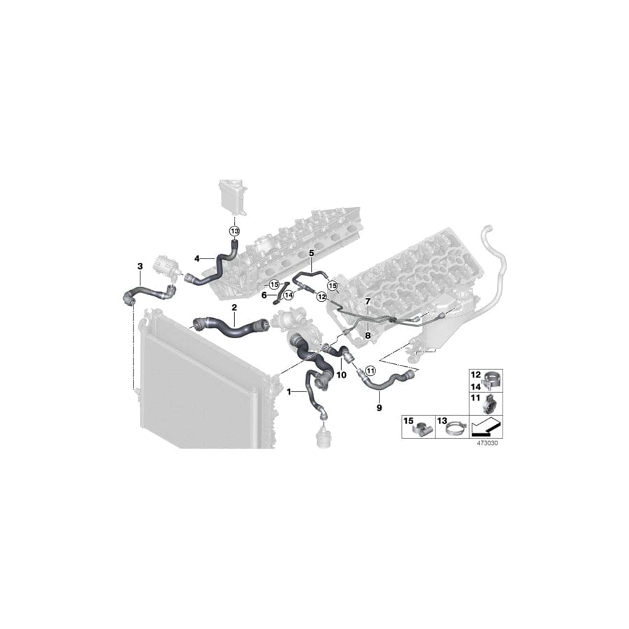 Genuine BMW 17128648397 G12 Line Heating Return Pipe (Inc. M760iX & M760LiX) | ML Performance UK Car Parts