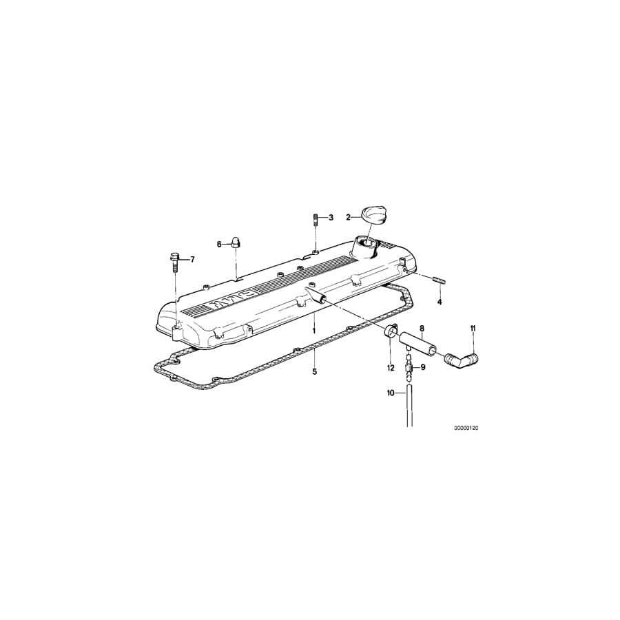Genuine BMW 11121710974 E24 E32 E34 Cylinder Head Cover (Inc. 535i, 735i & 635CSi) | ML Performance UK Car Parts