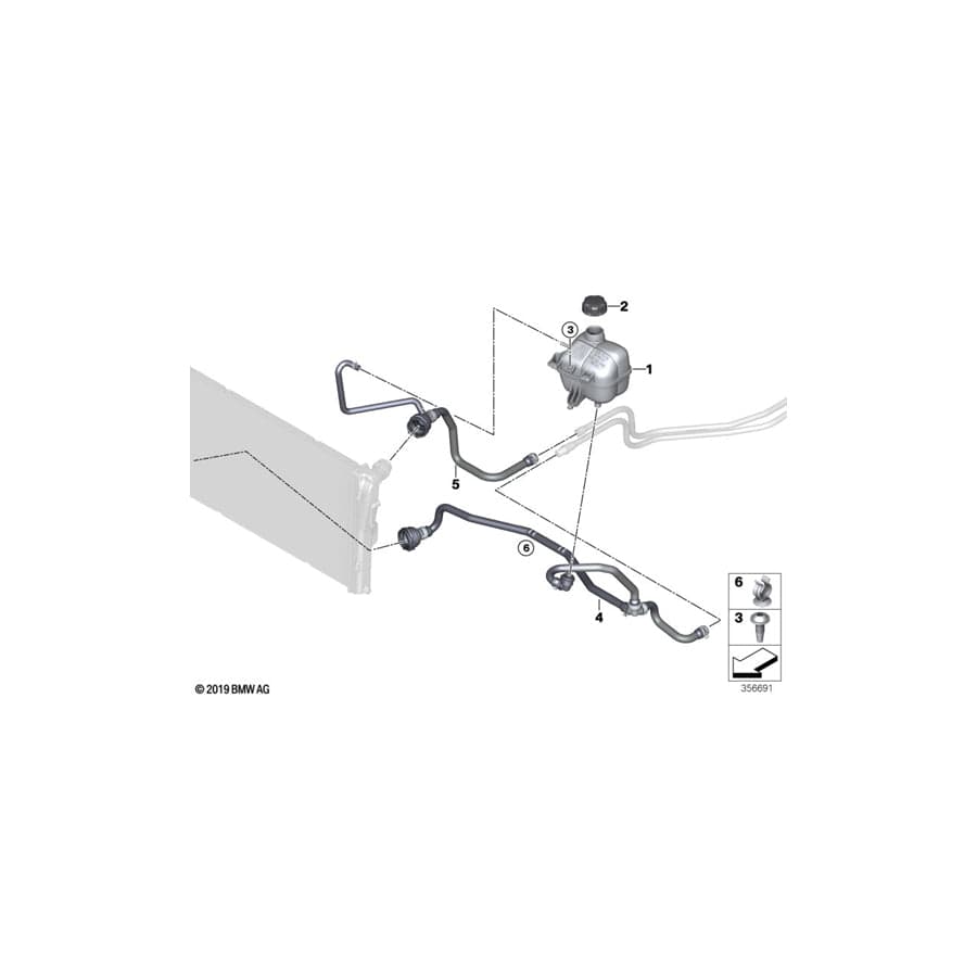 Genuine BMW 17128611671 Coolant Hose (Inc. i3 60Ah, i3s 120Ah & i3s 94Ah) | ML Performance UK Car Parts