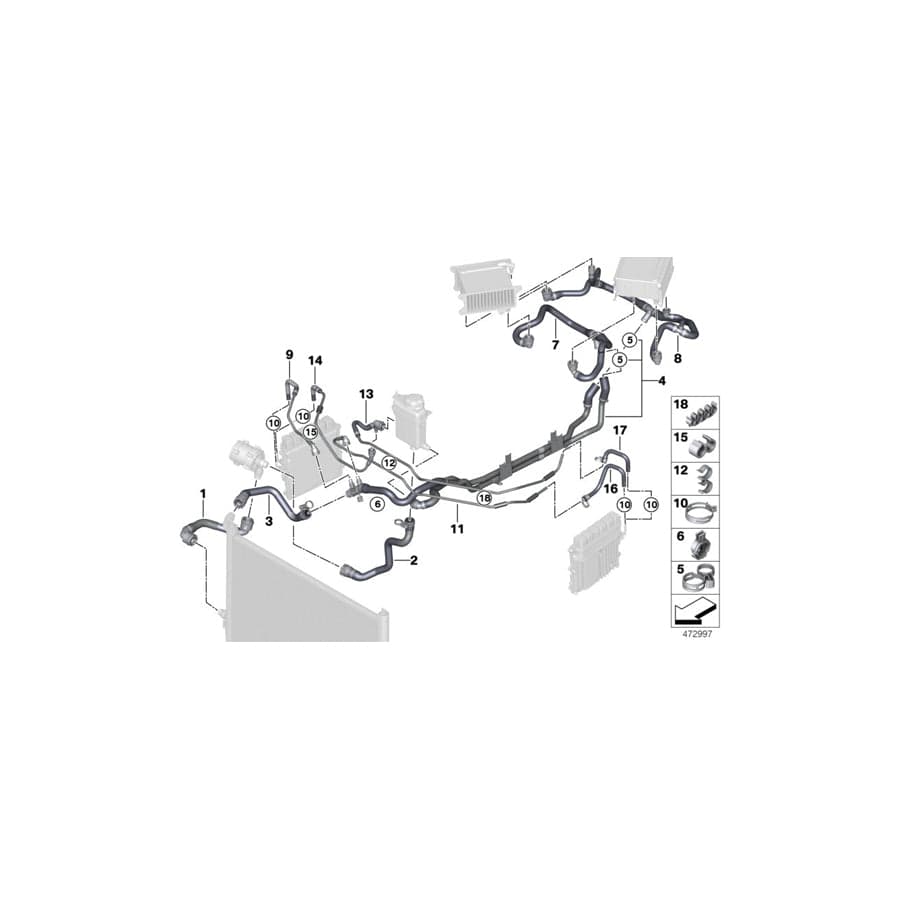 Genuine BMW 17128602738 G12 Refrigerant Pipe (Inc. M760iX & M760LiX) | ML Performance UK Car Parts
