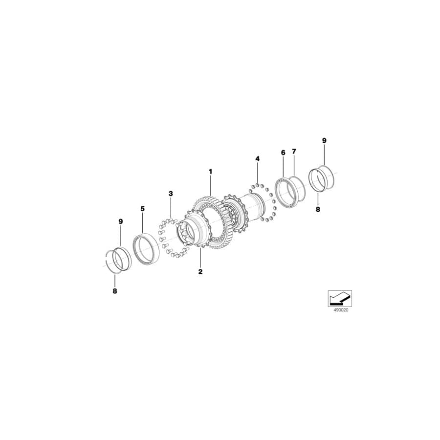 Genuine BMW 23008419559 BMW Lock Ring LH/RH OUT.SHAFT (Inc. & M6 GT3) | ML Performance UK Car Parts