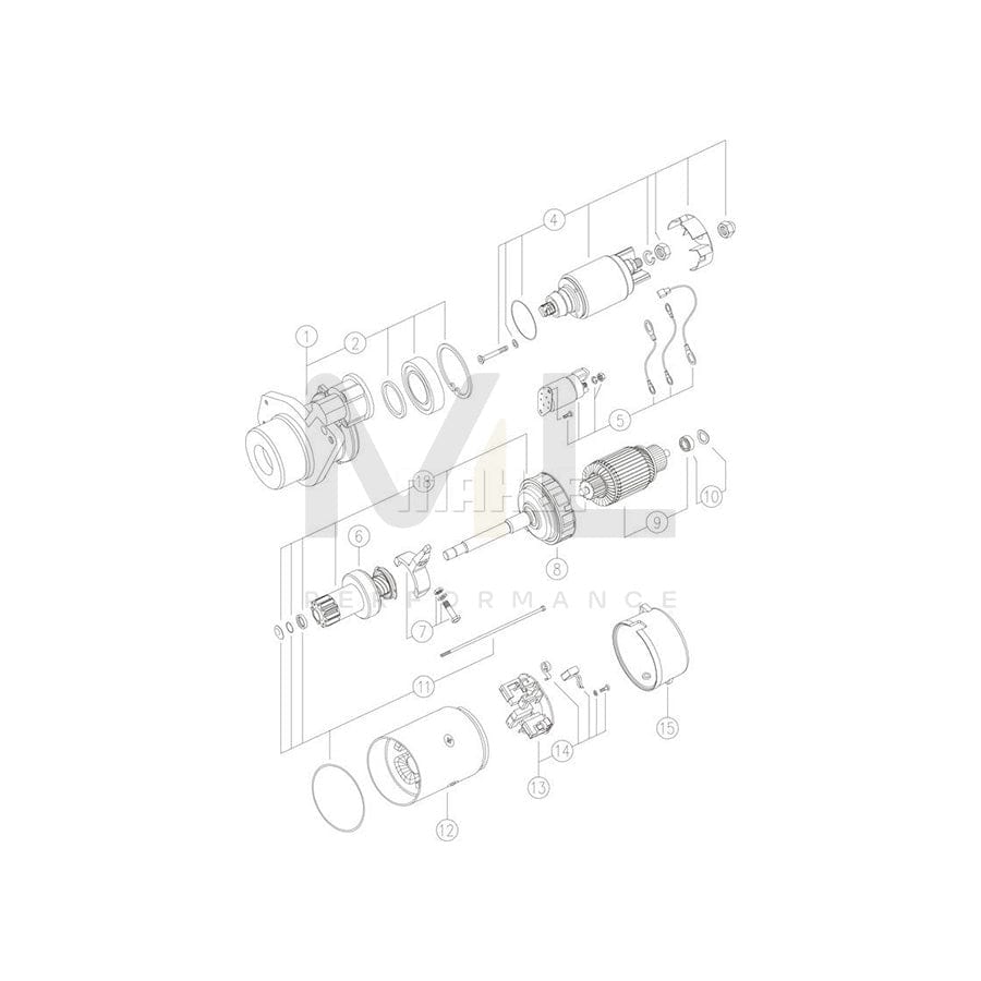 MAHLE ORIGINAL MS 653 Starter motor 12V 4,0kW, Teeth Quant.: 10 | ML Performance Car Parts