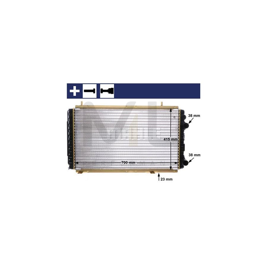 MAHLE ORIGINAL CR 168 000S Engine radiator for FIAT DUCATO with accessories, with bolts/screws, with screw, Mechanically jointed cooling fins, Manual Transmission | ML Performance Car Parts