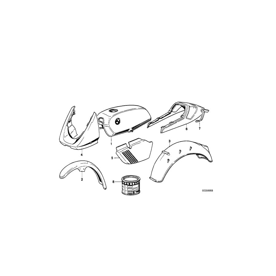 Genuine BMW 52532301507 Tail Part POLARIS (Inc. & R65LS) | ML Performance UK Car Parts