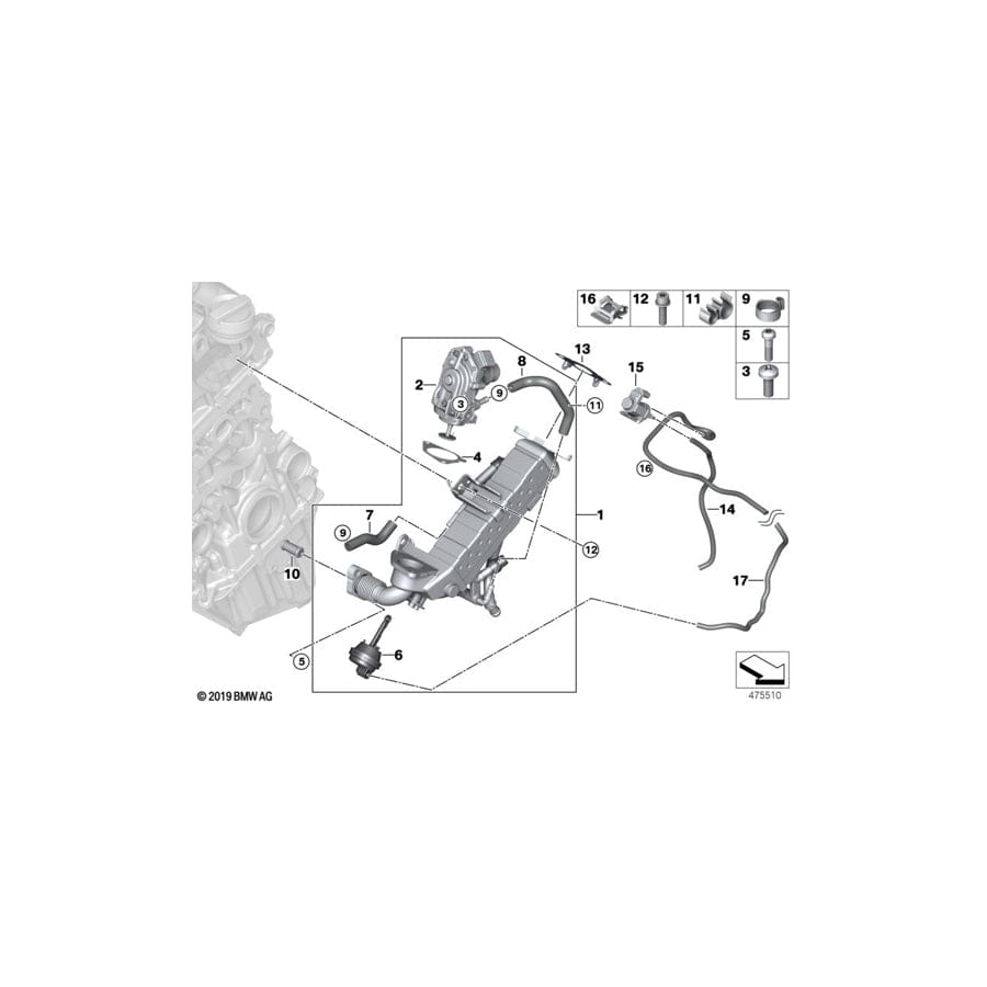 Genuine BMW 11718570794 F30 F34 Coolant Hose, Supply (Inc. 425d, 520d & 318dX) | ML Performance UK Car Parts