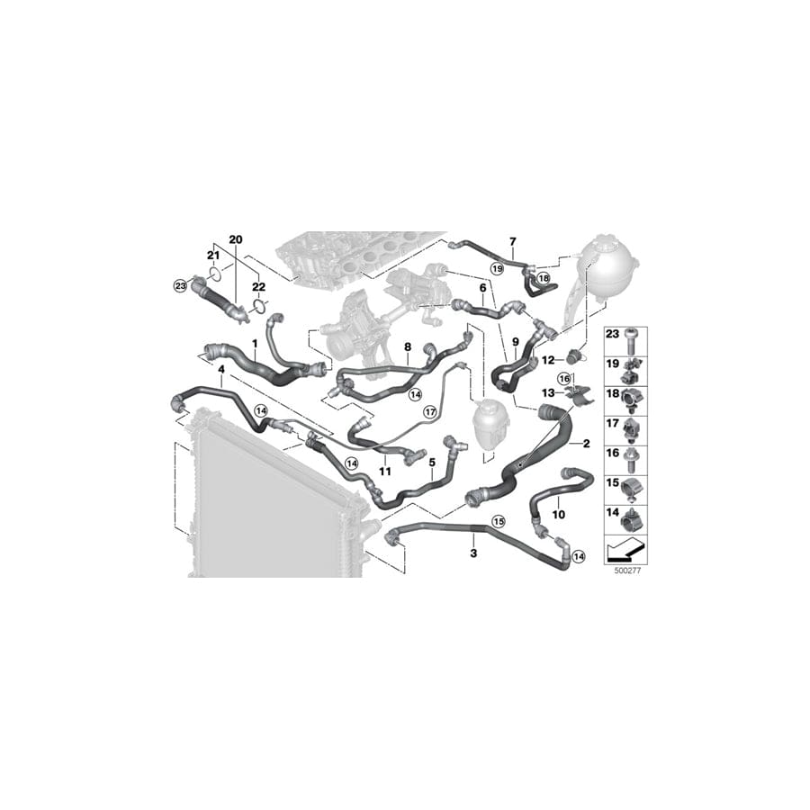 Genuine BMW 17129894781 G05 Hose Electric Coolant Pump (Inc. X5 45eX) | ML Performance UK Car Parts