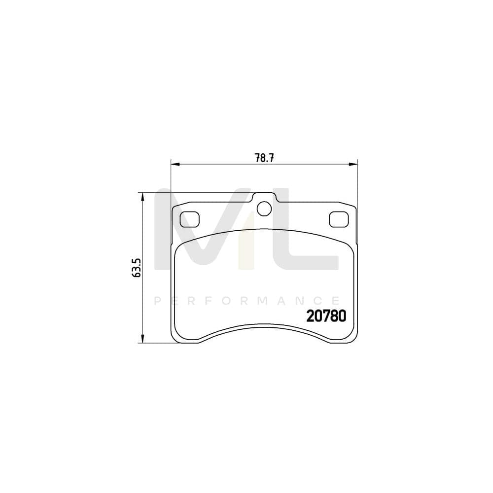 Brembo P 16 003 Brake Pad Set Excl. Wear Warning Contact | ML Performance Car Parts