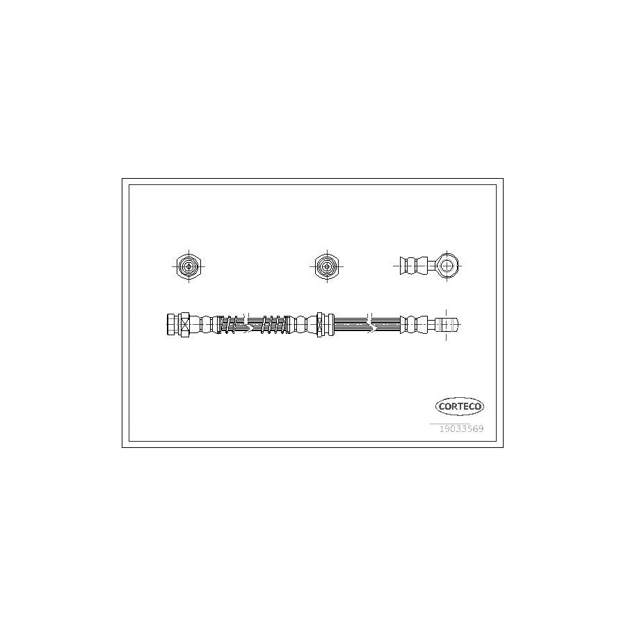 Corteco 19033569 Brake Hose For Mitsubishi Outlander I Off-Road (Cu) | ML Performance UK