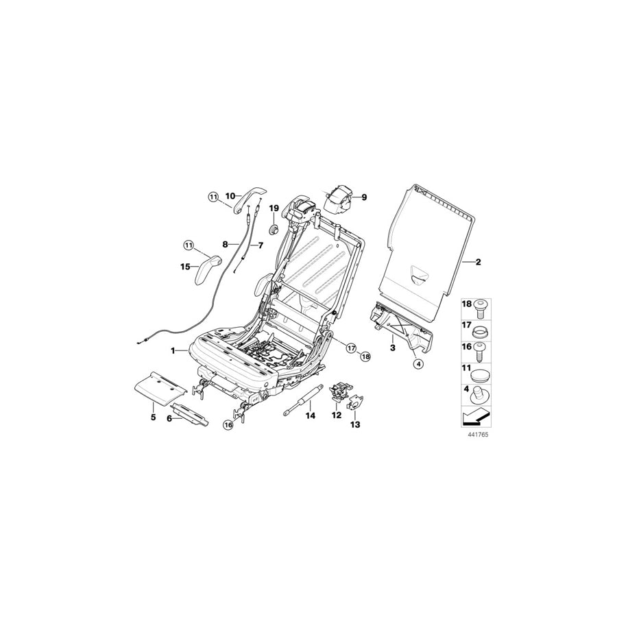 Genuine BMW 52207247437 E70 Trim Backrest, Right TABAK (Inc. X5 50iX, X5 35iX & X5 3.0si) | ML Performance UK