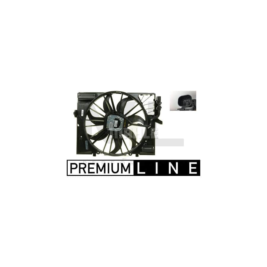 MAHLE ORIGINAL CFF 258 000P Fan, radiator for BMW 5 Series for vehicles with towbar, ???: 510mm, with radiator fan shroud | ML Performance Car Parts