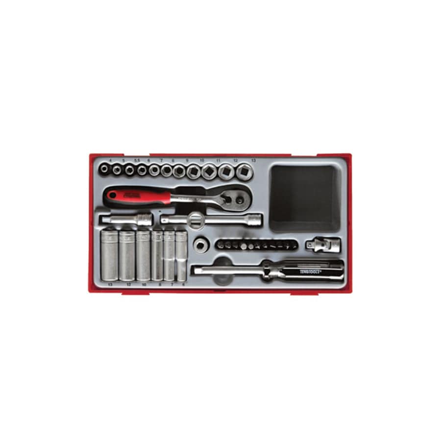 Teng TENTT1435 TT1435 4-13mm Socket Set, 35 Piece - 1/4in Drive | ML Performance UK