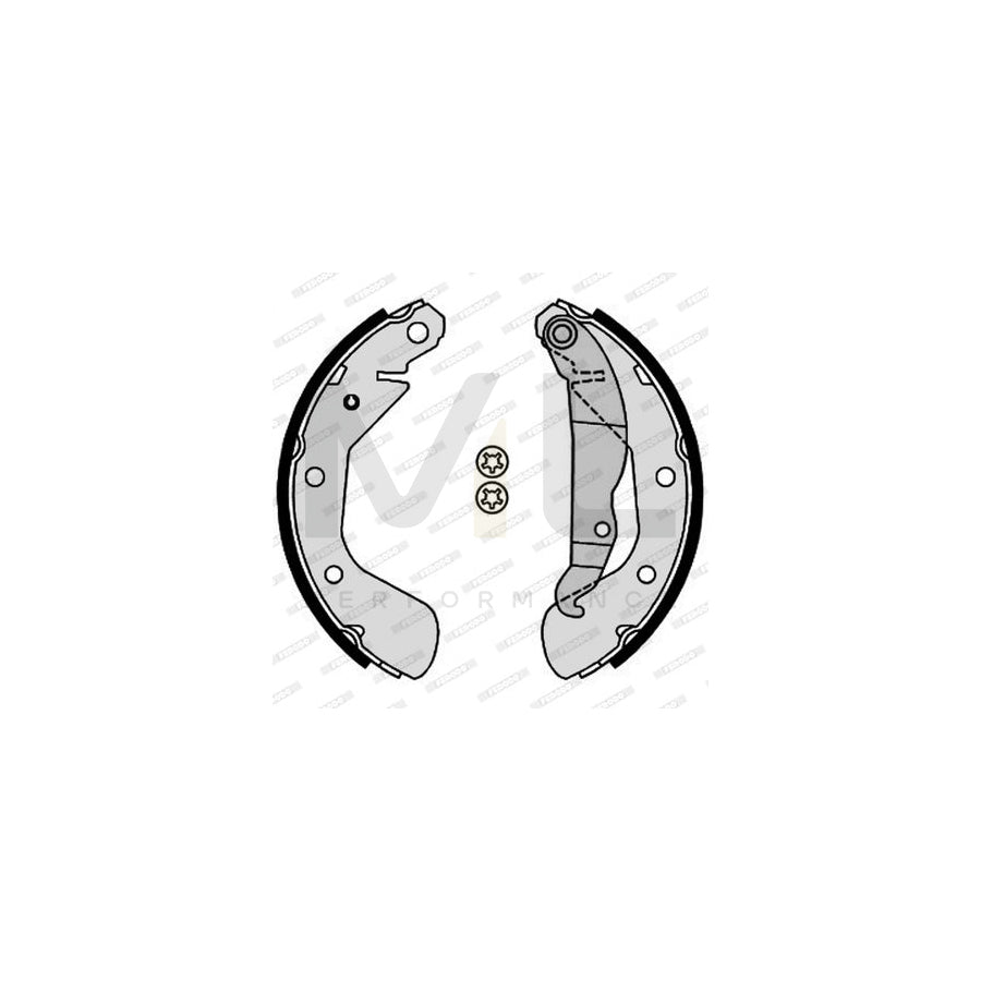FERODO FSB4184 Brake Shoe Set with handbrake lever, PREMIER | ML Performance Car Parts