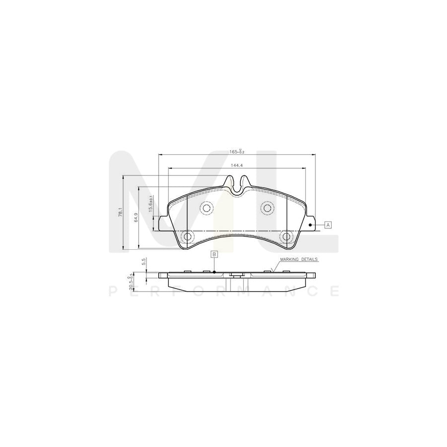 Bosch 0986Tb2982 Brake Pad Set Excl. Wear Warning Contact, With Bolts, With Accessories | ML Performance Car Parts