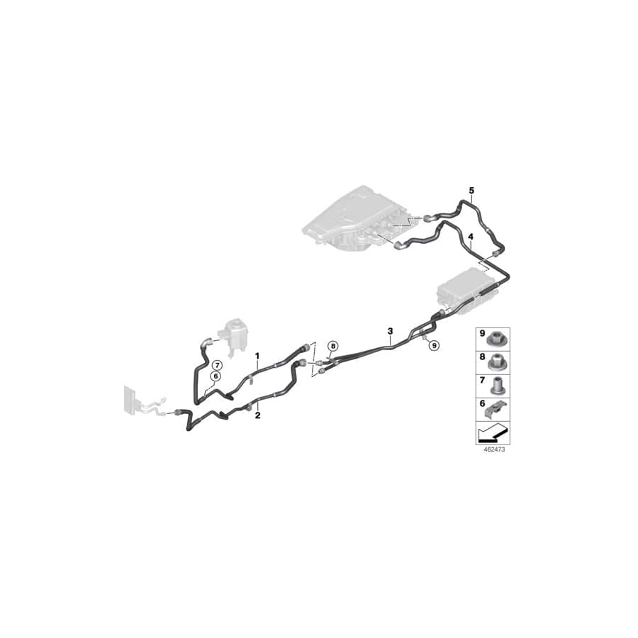 Genuine BMW 17127644100 F15 Coolant Line (Inc. & X5 40eX) | ML Performance UK Car Parts