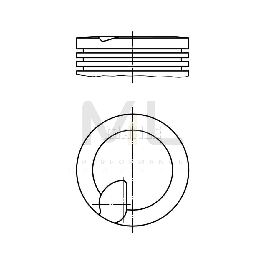 MAHLE ORIGINAL 038 41 00 Piston 81,0 mm | ML Performance Car Parts