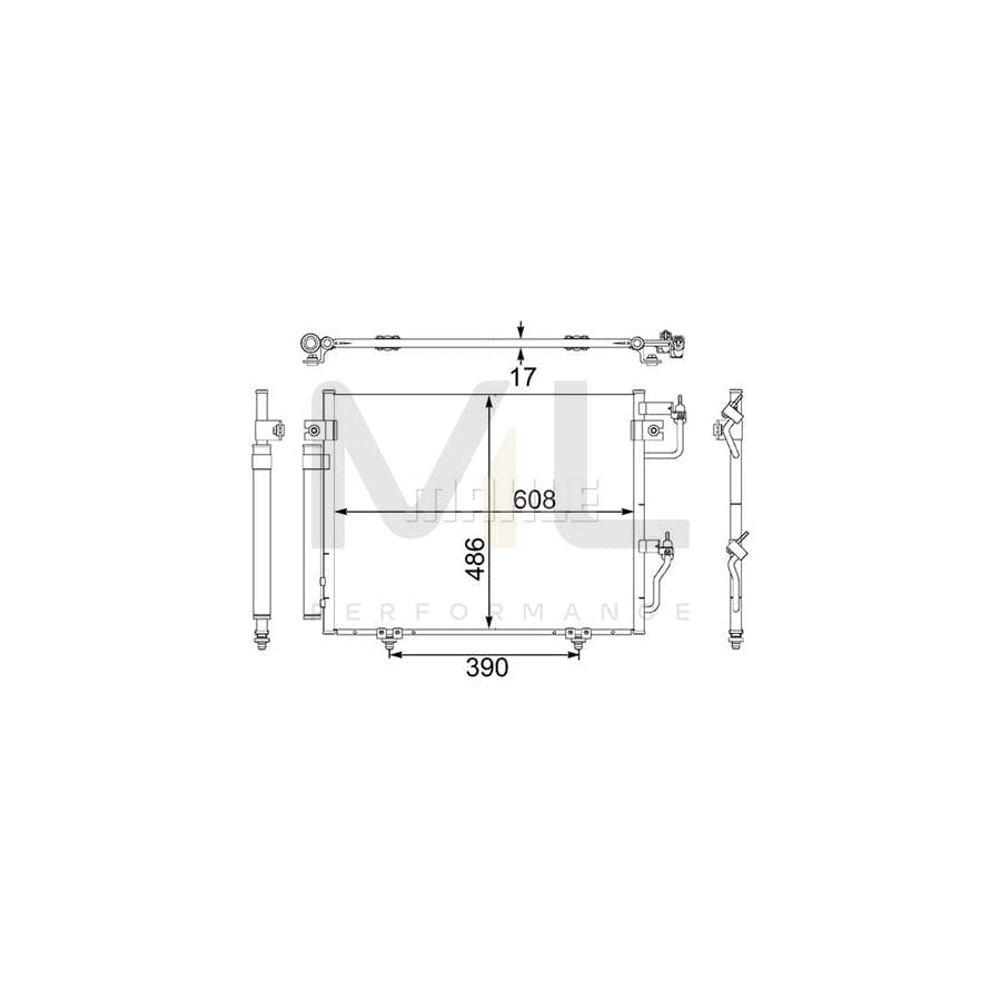 MAHLE ORIGINAL AC 475 001S Air conditioning condenser with dryer | ML Performance Car Parts
