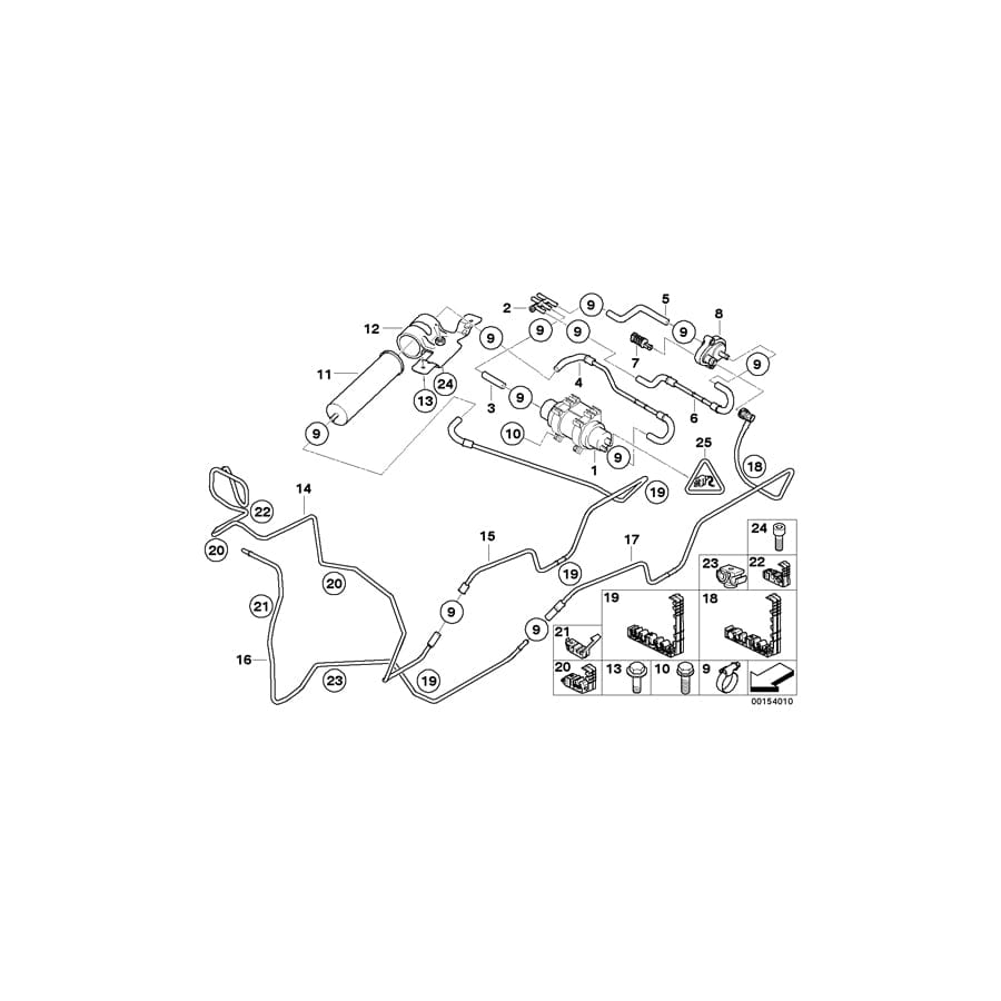 Genuine BMW 16126762745 E53 Front Fuel Return Line (Inc. & X5 3.0d) | ML Performance UK Car Parts