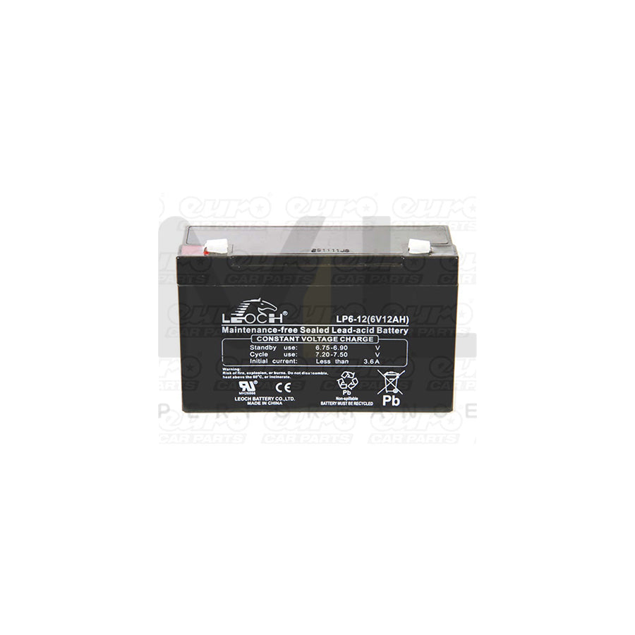 LANDPORT AGM Batterie 6V 12AH - Wartungsfreier Akku Für Alarmanlagen, Spielzeug & USV