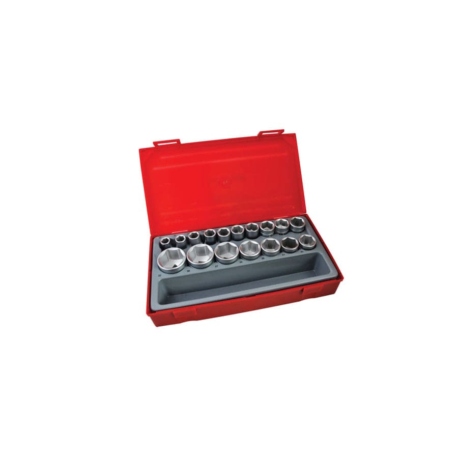 Teng TENTT12176 TT1217-6 Metric 6-Pt Socket Set, 17 Piece - 1/2in Drive | ML Performance UK