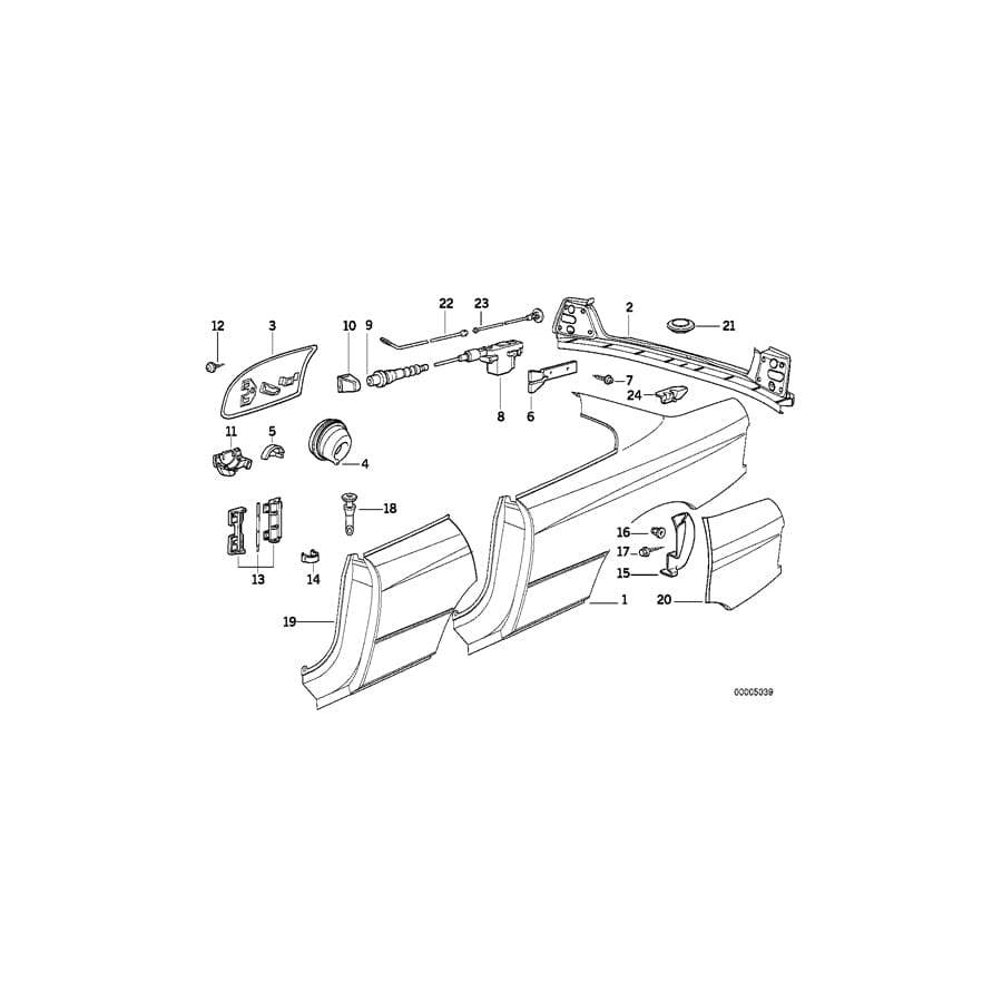 Genuine BMW 41358128368 E31 Section Of Rear Right Fender (Inc. 840i, 850CSi & 840Ci) | ML Performance UK Car Parts