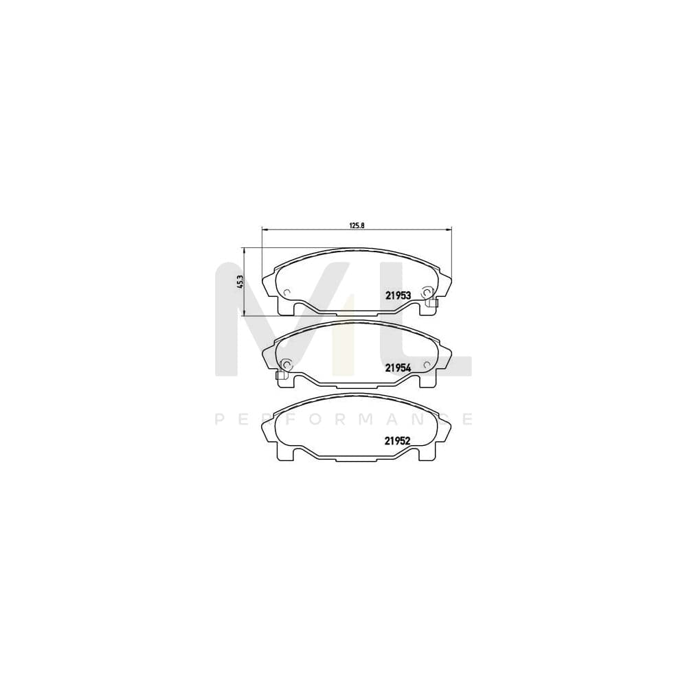 Brembo P 16 007 Brake Pad Set With Acoustic Wear Warning | ML Performance Car Parts