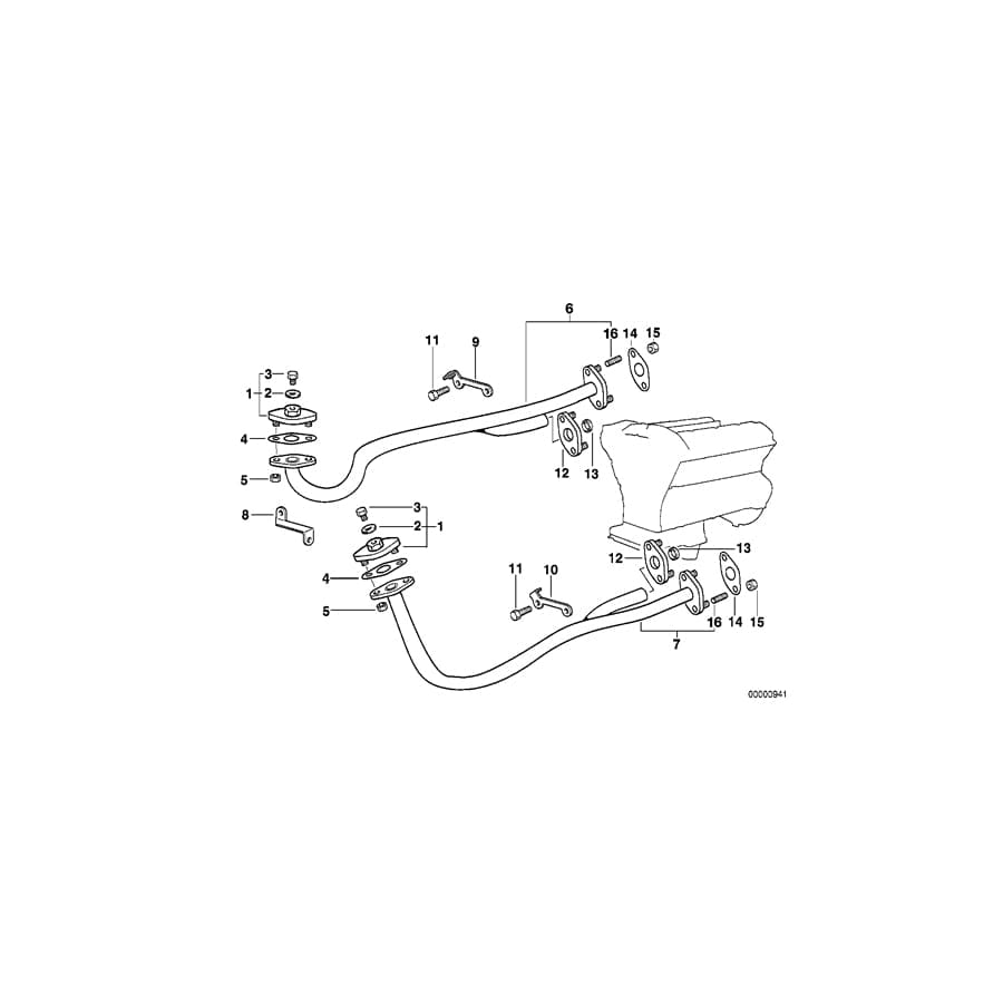 Genuine BMW 11721745101 E38 E31 Flange (Inc. 850Ci, 750iLP & 750i) | ML Performance UK Car Parts